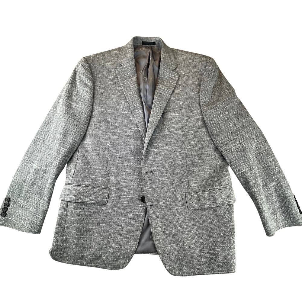 Lauren Ralph Lauren Black Label Classic Fit UltraFlex Grey Plaid Sport Coat 44R